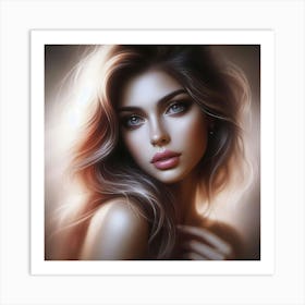 Portrait Of Beautiful Woman Art Print