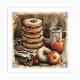 Apple Cider Donuts 1 Art Print