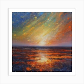 Outer Space Horizon Art Print