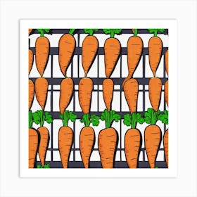 Carrots On A Grid Art Print