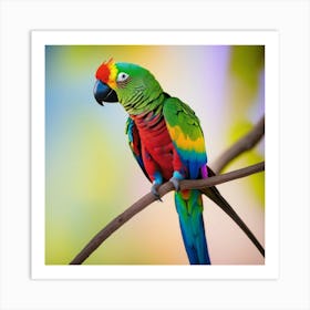 Colorful Parrot Art Print