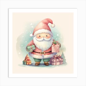 Santa Claus With Presents 1 Art Print