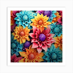 Dahlias 2 Art Print