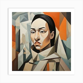 Cubism Inuit Woman 03 Art Print