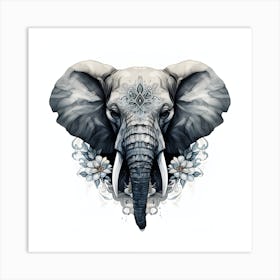 Elephant Series Artjuice By Csaba Fikker 024 Art Print