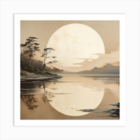 Full Moon art print Art Print