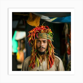 Pepper Rasta Man Art Print