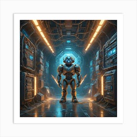 Voyage Of The Cosmic Sentinel Art Print