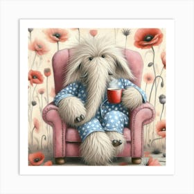 Poppy Elephant Art Print