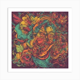 Psychedelic Art, abstract art Art Print