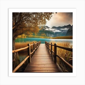 Bridge To The Lake Art Print