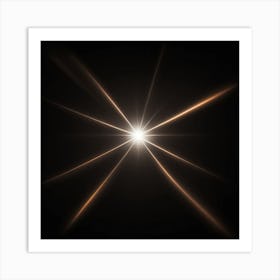 A Beautiful Lens Flare On Black Background 3477049676 Art Print