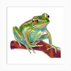 Green Tree Frog 07 Art Print