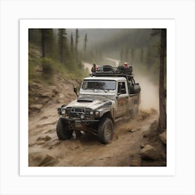 Jeep In The Mountains Art Print