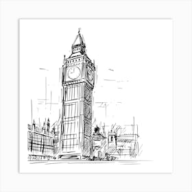 Big Ben Clock Tower In London Art Print