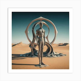 Man In The Desert 233 Art Print