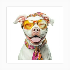 Dog With Sunglasses 1 Art Print