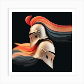 Spartan Helmets Art Print