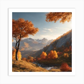 Autumn In The Mountains 3 Art Print