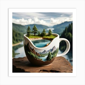 Landscape In A Cup 1 Art Print