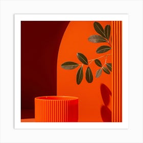 Orange Planter Art Print