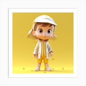 Little Boy In Yellow Art Print