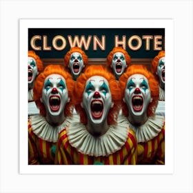 Clown Hotel Art Print