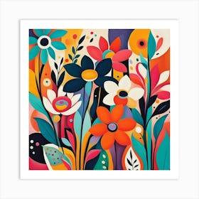 Colorful Flowers 1 Art Print