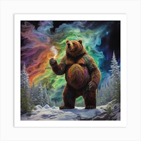 Bear In The Woods 1 Art Print