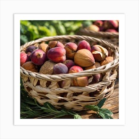 Basket Of Figs Art Print