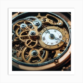 Close Up Of A Watch Art Print