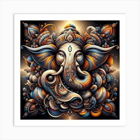 "Divine Whorls: Ganesha" encapsulates the essence of transcendental beauty and wisdom. This artwork weaves the revered form of Ganesha with an ethereal tapestry of colors and patterns, reflecting the deity's role as the remover of obstacles and the patron of arts and sciences. Perfect for contemplative spaces or as an enriching addition to your art collection, this piece stands as a testament to spiritual depth and the vibrancy of cosmic design. Embrace the harmonious presence of "Divine Whorls: Ganesha" in your environment, and let its presence enhance the tranquility and creative spirit of your surroundings. Art Print