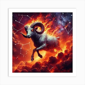 Ram Zodiac Sign 14 Art Print