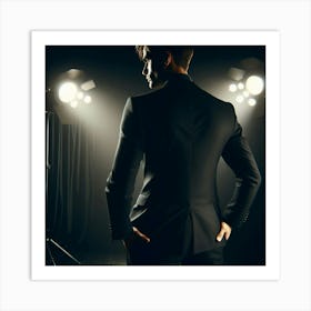 Back Of A Man In A Suit Art Print