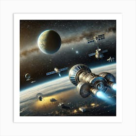 Interplanetary Travel Converted Art Print