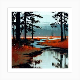 River In The Woods 2 Art Print