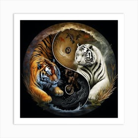 Yin Yang Tiger 1 Art Print