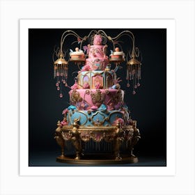 Fairytale Wedding Cake Art Print