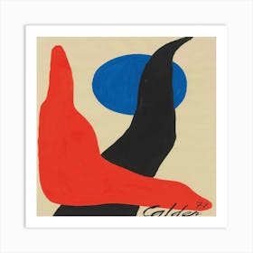 Red Boomerang, Blue Orb (1971) Art Print