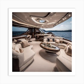 Interior Of A Luxury Yacht 2023 Art Print