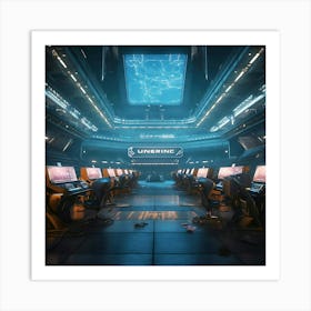 Space Station Interior Art Print