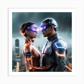 Futuristic Couple 94 Art Print