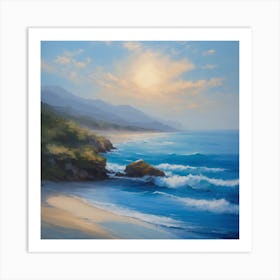 Sunset On The Beach Art Print