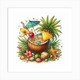 Tropical cocktail 9 Art Print