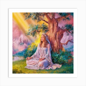 Meditating Woman 3 Art Print