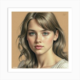 Portrait Of A Young Woman 11 Art Print