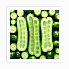 Cucumber As A Frame (71) Art Print