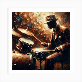 Jazz Drummer Art Print