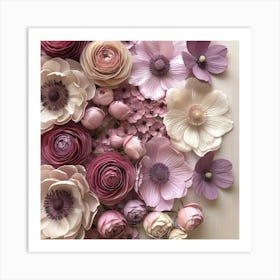 Paper Flower Wall Art 13 Art Print