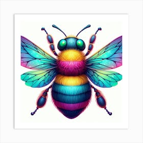 Colorful Bee Art Print